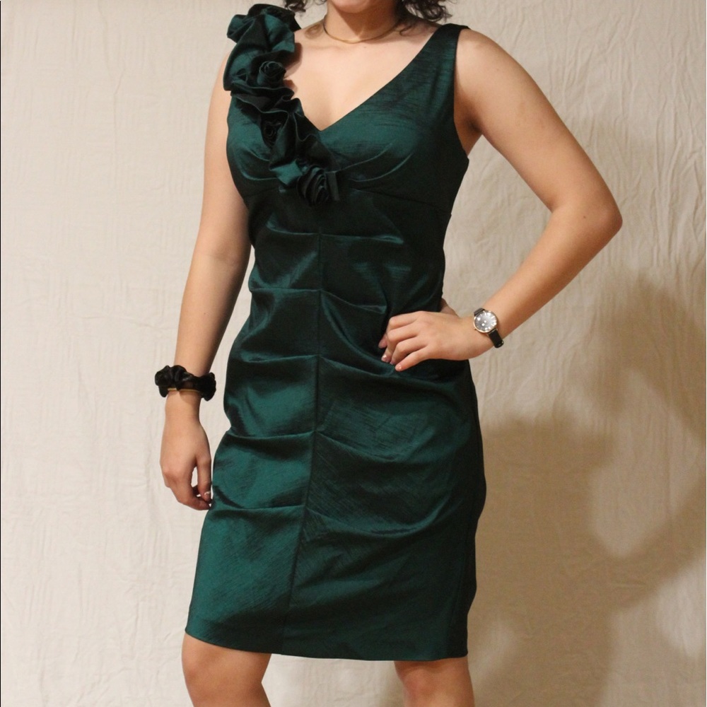 S.L. Fashions green dress size 10